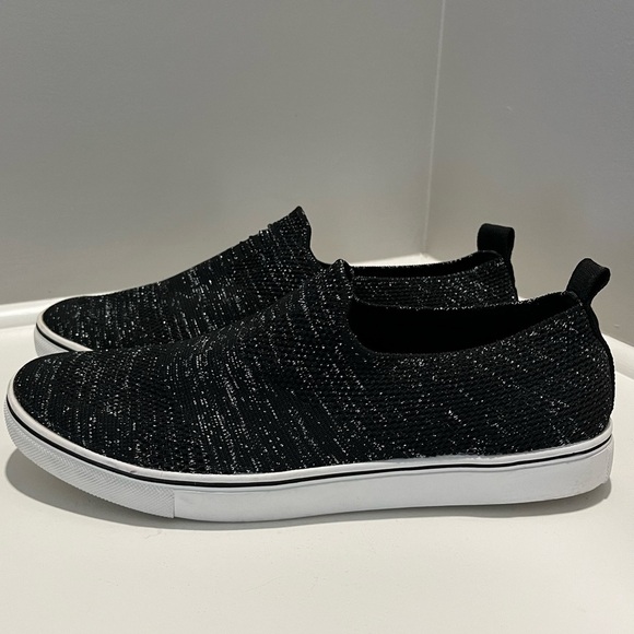 Bernie Mev Leviah Slip On Sneaker Black Silver Fabric - Picture 3 of 10